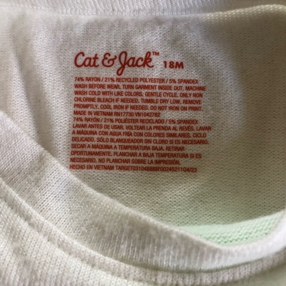 Cat & Jack Baby Girl Shamrock Rainbow Ruffle Long sleeves Pants Two Pc Set 18M - Picture 4 of 9